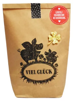 Produktbild von Wundertüte "Viel Glück" mit Glückskleeblatt