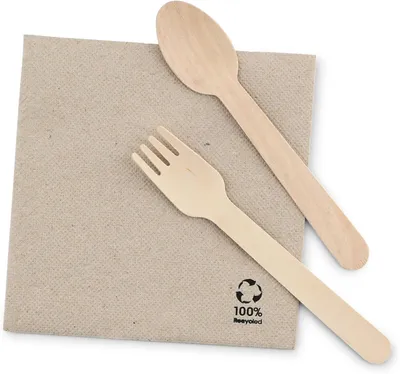 Produktbild von Umweltfreundliche Holz-Einweglöffel I Biologisch abbaubares Besteck I 100 Stück à 14 cm