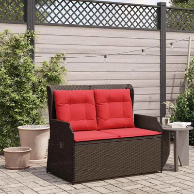 Obrázek produktu pro Maison Exclusive - Zahradní lavice hnědá polyratanová