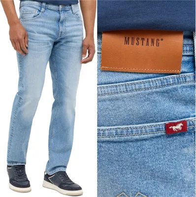 Produktbild von MUSTANG, Herren Jeanshosen, Straight fit, DENVER STRAIGHT, W34 L30, Blau, Jeans, baggyjeans, buggy
