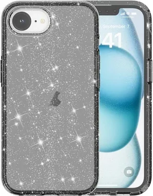 Produktbild von Mobigear Crystal Glitter iPhone 17e Hülle Hardcase Backcover - Schwarz