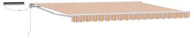 Produktbild von vidaXL Elektrische ausziehbare Markise Blau, Orange, Weiß 4,5 x 3,5 m