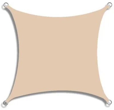 Produktbild von Schaduwdoek 3x3m Rechteckige Sonnensegel - Wasserdichter Schattenstoff - Dichter Polyester Oxfordstoff Wasserdichtes Quadratsegel - UV-Schutz - Kommt mit einem en Seil - Geeignet für Außen, Garten, Terrasse, Patio, Fest