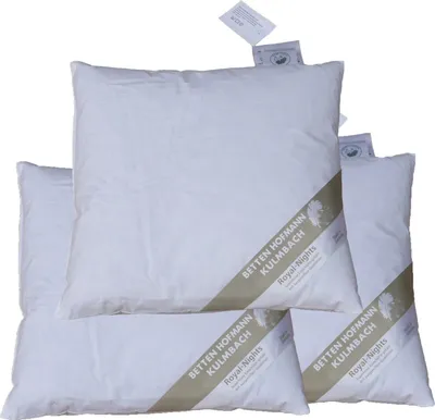 Produktbild von 3 Stück Betten Hofmann Daunenkissen Kopfkissen Nackenkissen 40x40 cm 100 g Kuschelkissen weich