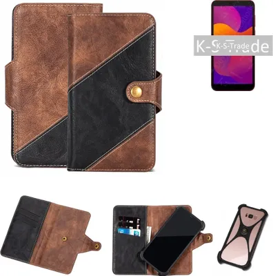 Produktbild von K-S-Trade Handy Hülle Schutz Hülle Schutzhülle Bookstyle Case kompatibel mit Huawei Y7 (2018) Handy Cover Hülle Schutztasche 1x