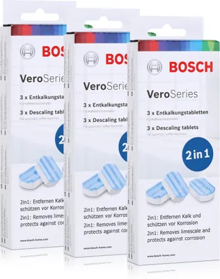 Produktbild von 3x Bosch VeroSeries TCZ8002 Entkalkungstabletten 2in1 für Kaffeevollautomaten