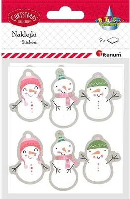 Produktbild von Papieraufkleber Schneemänner 2x6 Stück Titanum