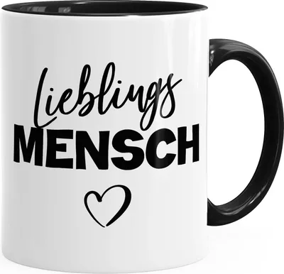 Produktbild von Kaffee-Tasse Lieblings-Mensch Geschenk MoonWorks® schwarz unisize