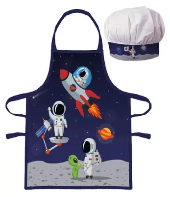 Produktbild von Astronaut Kinder Küchenset – Schürze und Mütze für kreativen Spaß in der Küche
