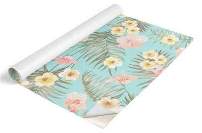 Produktbild von Tulup Möbelfolie - Klebefolie Möbel - Selbstklebende Folie 100x50 cm - Möbelfolie Schrank - Folie für Möbel - Möbelfolie Küche - Wasserdicht - Abwaschbar - Selbstklebend - Luftblasenfrei - Exotische Flora