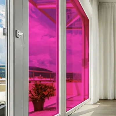 Produktbild von DIMEXACT - DIMEXACT Film Farbe Pink Transparent - Breite: 123 cm x Länge: 10 m - in Roll -123 cm x 10 m - en Rouleau
