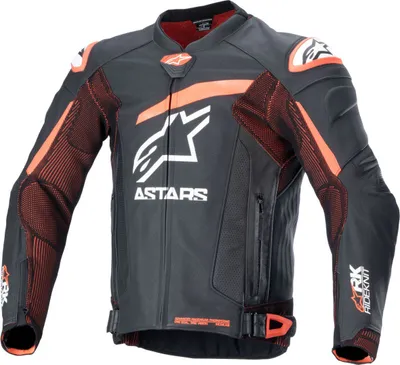 Produktbild von Alpinestars GP Plus R V4 Rideknit perforierte Motorrad Lederjacke, schwarz/neon-rot, 56