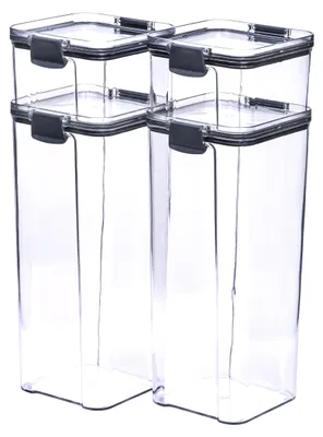 Immagine prodotto di Set di 4 contenitori con coperchio, colore nero