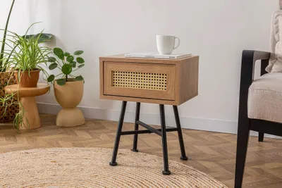 Produktbild von Skye Decor, Nala 54 - Natural, Beistelltisch, 100 % MELAMINBESCHICHTETE SPANPLATTEN, Natürlich, 40 x 30 x 54 cm