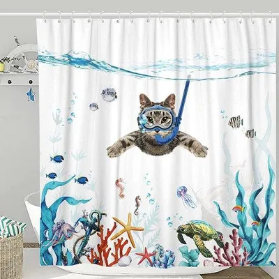 Zdjęcie produktu dla Zasłona termometryczna „Ocean” 180 x 180 cm – wodoodporna – poliester