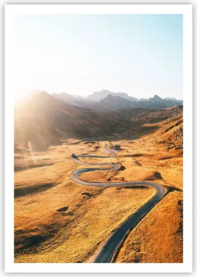 Produktbild von Poster - Poster ohne Rahmen - Sonne Berge Weg - 70x100 cm - Wand Bild - Wanddeko - Wandbilder - Kunstposter - Wandposter - Bilder - Kunstdruck - Wanddekoration - Wandbild - P2XPA70x100-4836