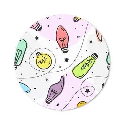 Produktbild von MuchoWow® Mauspad Mousepad Pastell - Regenbogen - Lampe - Muster 50x50 cm - Mousepads - Maus Mat - Pad - Mausunterlage - Vinyl