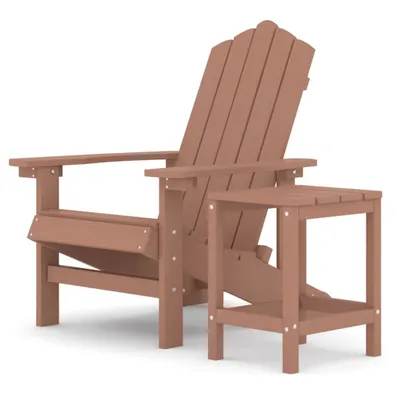 Image de Chaise de jardin Adirondack avec table PEHD Marron