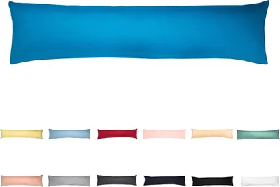 Produktbild von Jersey Kissenbezug 40x145 cm 100% Baumwolle Kopfkissenhülle Bettkissenbezug Kopfkissenbezug superweich Kissenbezug Dunkeltürkis
