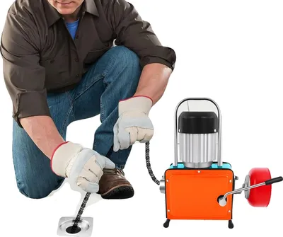 Obrázok produktu pre Stroj na čistenie odpadov, výkon 1000 W, 12 m pružný kábel, dĺžka čistenia 30 m, kompatibilný s rúrkami s priemerom 20–150 mm, motor z čistej medi