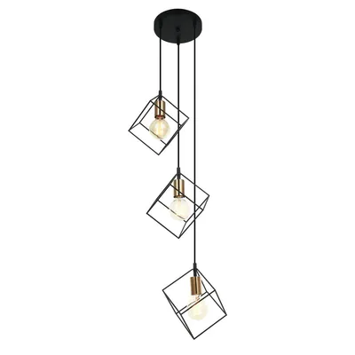 Image de Italux Lustre Morestel moderne noir MDM-4244/3 BK+BRO