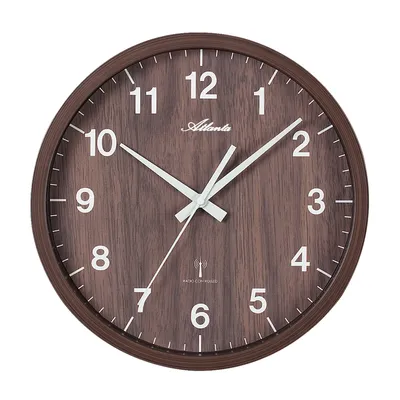 Immagine prodotto di Atlanta 4438/20 orologio da parete radiocontrollato analogico marrone scuro effetto legno