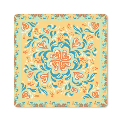 Produktbild von MuchoWow® Mauspad Mousepad Vierblättriges Kleeblatt - Herz - Rahmen - Muster 30x30 cm - Mousepads - Maus Mat - Pad - Mausunterlage - Gaming