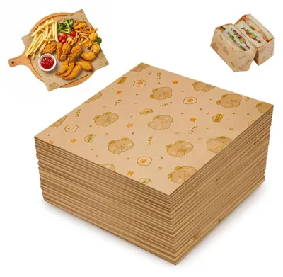 Ölpapier für Lebensmittel, 25x25 cm, 100 Blatt, fettdicht