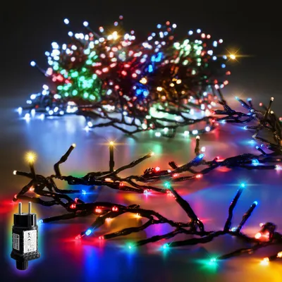 Zdjęcie produktu dla Salcar 10m 1000 lampek choinkowych LED Kolorowe lampki choinkowe z 8 trybami i pamięcią dekoracji weselnych w pomieszczeniach