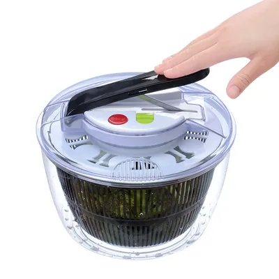 Imagen del producto de Centrífuga para ensaladas AIORBER, con capacidad de 0,5 litros, con tapa, fácil de escurrir, estable, color