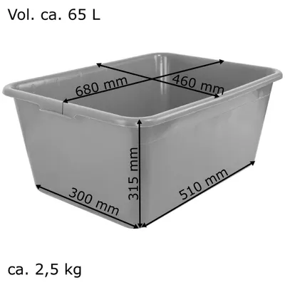 Produktbild von Wildwanne Futterwanne Mörtelwanne Kunststoffwanne Wassertrog Wasserbehälter 65 L / 90 L Grün Lebensmittelecht Multiwanne Petigi, Anzahl:2, Liter:65 L