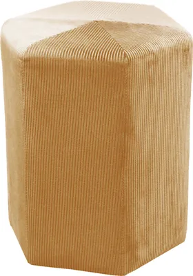 Image de Pouf velours côtelé 35 cm jaune