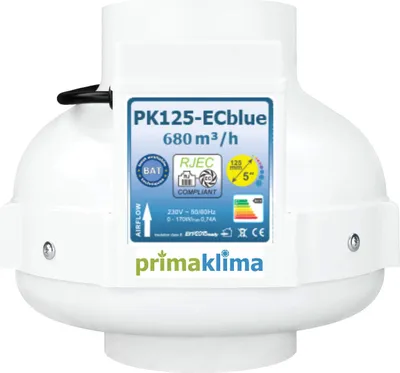 Obrázok produktu pre Prima Klima PK125-EC modrá do 680 m³/h s pripojením 125 mm