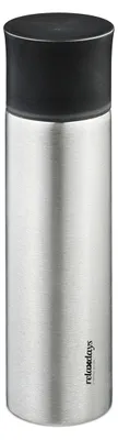 Isolierflasche 750 ml Edelstahl mit Becher auslaufsicher silber