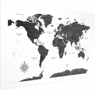 Produktbild von Posterpapier Poster - Monochromatic Map 90x60 cm Karten k-A-0439-ao-a