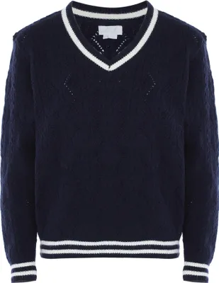 Produktbild von blonda damen pullover - marine, XS/S