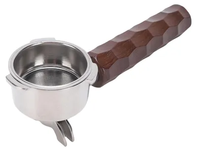 Produktbild von Edelstahl-Kaffeefilterhalter mit Holzgriff