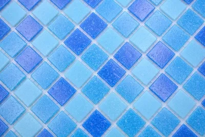 Produktbild von Handmuster Mosaikfliese Glasmosaik Classic Mix Glas mix türkis blau papierverklebt Poolmosaik Schwimmbadmosaik MOS210-PA327_m