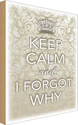 Produktbild von vianmo Holzschild 30x20 cm Keep Calm and i forgot why