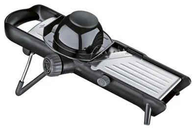 Gemüsehobel, einstellbare Schnittstärke 1–9 mm, Edelstahl, schwarz