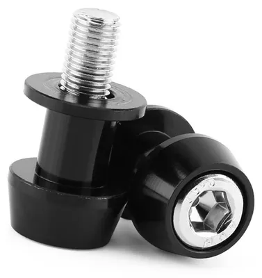 Imagen del producto de Deslizadores para eje de balanceo de motocicleta, fabricados en aleación de aluminio mediante mecanizado CNC, para usar como soportes (10 mm, color )