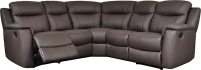 Produktbild von EVASION Leder-Ecksofa mit Relaxfunktion - Braun