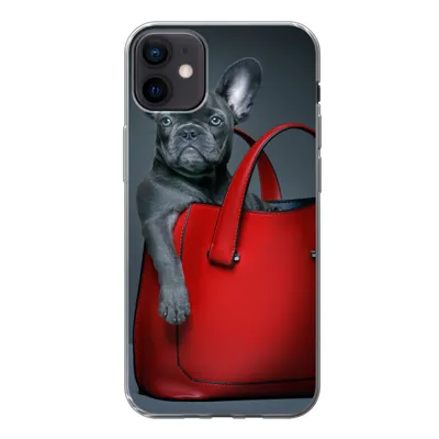 Produktbild von MuchoWow® Handyhülle Schutzhülle Hülle für iPhone 12 mini Hund - Lustig - Tasche - Kinder - Jungen - Mädchen - Kinder Silikon Softcase Handy Hülle - Bild