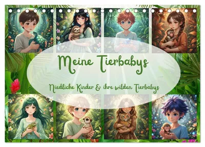 Produktbild von Meine Tierbabys (Tischkalender 2027 DIN A5 quer), CALVENDO Monatskalender