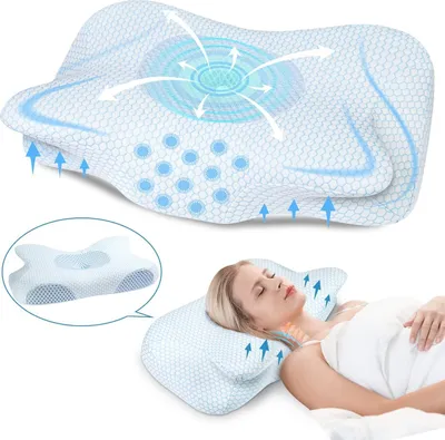 Produktbild von Nackenstützkissen, Orthopädisches Memory-Foam-Kissen,  Seitenschlafer Rückenschlafer Bauchschlafer ergonomisches,  Kissen Nackenschmerzen lindern