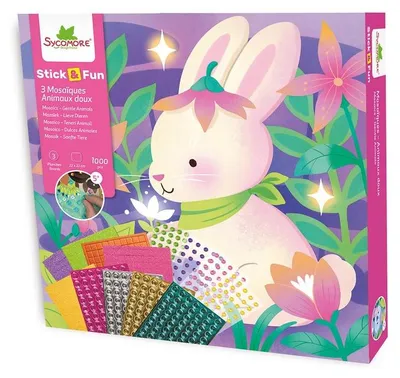 Produktbild von Sycomore Mosaik Bastelset Tiere Stick'N Fun kreatives Spielzeug