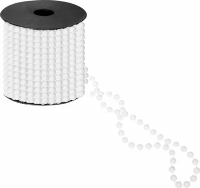 Obrázek produktu pro Vánoční řetěz Girlanda s korálky - 10m, 8mm, bílá