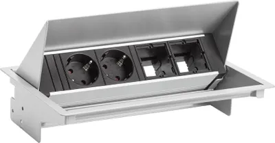 Image de Bachmann 900.402 CONEO Set Einbaurahmen u.4-fach Steckdosenleiste (900.402)