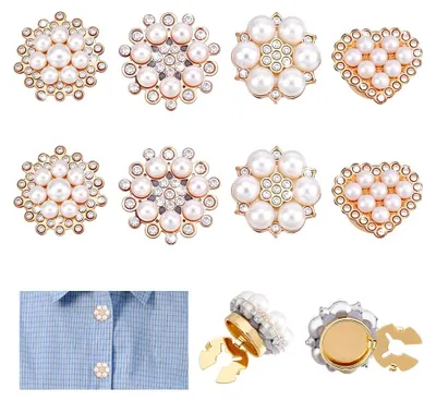 Productafbeelding van Manchetknopen 4 Paar - Decoratieve Knopen - Vintage Stijl - Mouw Knop Covers - Voor Heren/Dames - 2-3 cm - Cufflinks