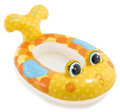 Produktbild von Haberkorn Intex Boot für Kinder Schlauchboot oder Planschbecken in 3 Designs (Gelb / Fisch Lady)